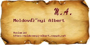 Moldoványi Albert névjegykártya