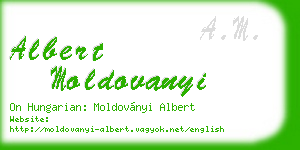 albert moldovanyi business card