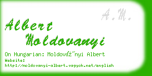 albert moldovanyi business card